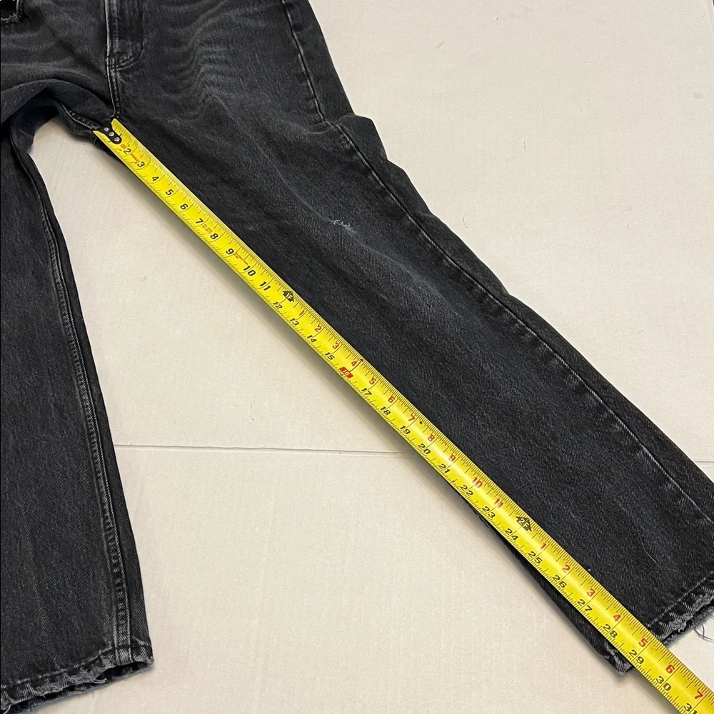 REFORMATION JULIA HIGH RISE CIGARETTE JEANS BLACK SIZE 28